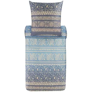 BASSETTI Brenta Bettwäsche + 1 Kissenhülle aus 100% Baumwollsatin in der Farbe Perlgrau G1, Maße: 135x200 + 1 K 80x80 cm - 9325824