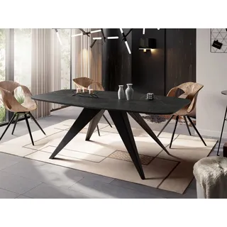 WFL GROUP Esstisch 160 x 76 x 80 cm schwarz