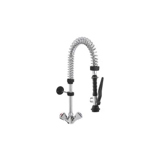 Saro Einloch-Vorspülbrause schwarz, Modell MEGGY, Verchromte Vorspülbrause für den professionellen Einsatz in der Küche, 1 Stück