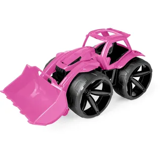 Wader 64560 - Maximus Traktor in Pink mit extra Breiten Reifen, Größe ca. 68 cm, für Kinder ab 12 Monaten, geeignet als Geschenk für kreatives Spielen