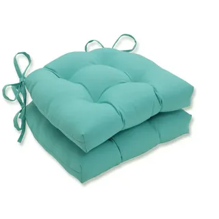 Pillow Perfect Outdoor | Sunburst Pool Wendestuhl Pad für den Innenbereich, 39,5 x 37,5 x 8,9 cm, Blau