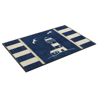 Wash+Dry by Kleen-Tex Fußmatte »Sea View« rechteckig 7 mm Höhe, blau,