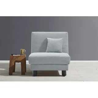 Ell + Ell Sessel Enny Polyester 85 x 90 x 100 cm Blau mit Rollen