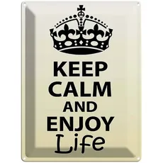 Blechschild 30x40 cm - Keep Calm and enjoy life