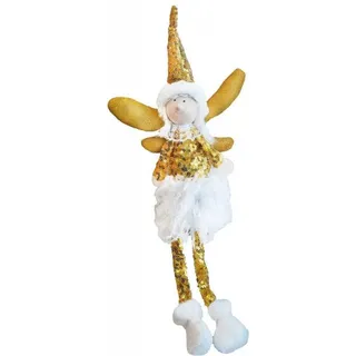 Sitzender Weihnachtsengel mit Plüsch, 50 cm, Gewicht 97 g