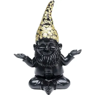 Kare Deko Figur Zwerg Meditation 19 cm Schwarz/Gold