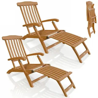 Juskys Evia Sonnenliege 196 x 54 x 95 cm Braun