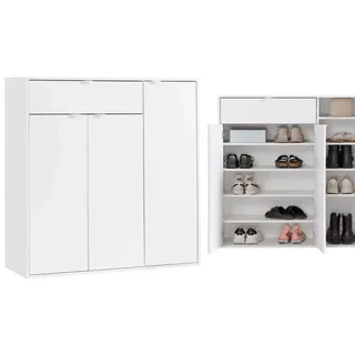 mokebo Der Concierge 109 x 114 x 36 cm mit 3 Türen und 1 Schublade weiß