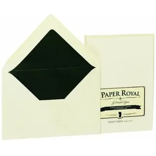 Rössler edel Briefumschläge ohne Fenster | Paper Royal Kuvert | 20 Stück Umschläge C6 | Briefpapier edel | Briefumschläge Hochzeit | Farbe: chamois