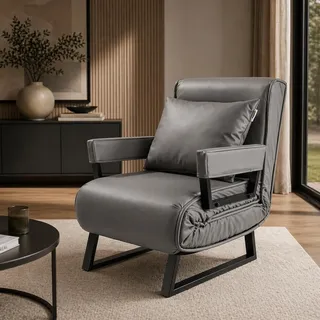 Makika Schlafsessel Schlafsofa Rio klappbar - in Grau - Grau