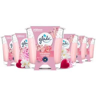 Glade Duft-Kerze im Glas, Von Herzen, 6er Pack , bis zu 27 Stunden Brenndauer pro Kerze