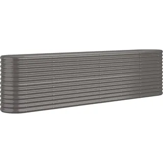 vidaXL Hochbeet Verzinkter Stahl 260x40x68 cm Grau - Grau