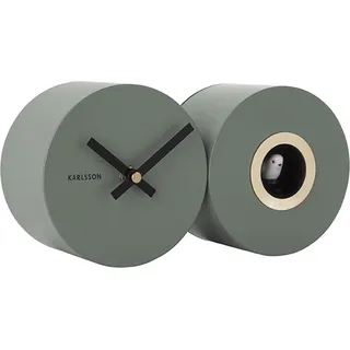 Karlsson Duo Cuckoo Wanduhr - Matt Grün - Grün