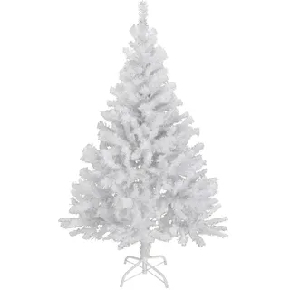Künstlicher Tannenbaum 180cm mit Tannenbaumständer Farbe weiß | Weihnachtsbaum | PVC Christbaum | Kunstbaum Dekobaum - Weiß