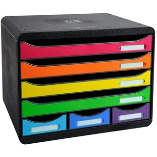 Exacompta Schubladenbox Iderama 30,5 x 38,8 x 29 cm 1-tlg. mehrfarbig