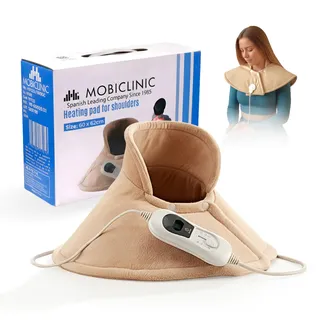 Mobiclinic Mobiclinic®, Nackenheizkissen, Elektrisch, Sehr niedriger verbrauch, 3 temperaturstufen, Abschaltautomatik, Europäische marke, Überhitzungsschutz, Waschbar, Für nacken, Beige, 62x60 cm