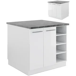 Vicco Kochinsel Fame-Line 90 x 82 x 82 cm Weiß