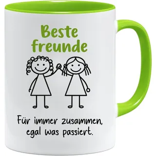 Tasse für die Beste Freundin | Für immer zusammen – Egal was passiert | Geschenk mit Humor | Teetasse mit witziger Botschaft | Geschenk Beste Freundin Geburtstag