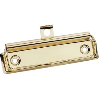 100 Drahtbügel-Klemmmechaniken mit ausschiebbarem Hänger, 100 x 30 mm, vermessingt mit ausschiebbarem Hänger  | 100 x 30 mm, Metall, gold