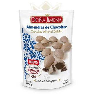 DOÑA JIMENA – Mandeln mit Schokocremefüllung, höchste Qualität, typische Weihnachtssüßigkeit, handwerklich hergestelltes Rezept, 200 g