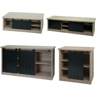 Mendler HWC-K75 TV-Rack 150 x 84 x 60 cm Braun Holz