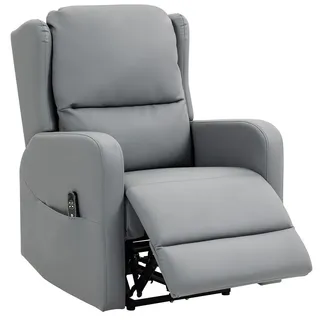 Homcom Massagesessel Elektrisch mit 3D Knetmassage Grau , Textil , Füllung: Schaumstoff,Schaumstoff , 77x107x89 cm , Wohnzimmer, Sessel, Massagesessel