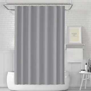 COSORO Duschvorhang Grau 180x180cm mit Gewicht Magnete Unten,Antischimmel Wasserdicht Duschvorhänge,Waschbar Plastik PEVA Badvorhang mit 12 Haken für Badezimmer,Badewanne,Dusche,Nasses Zimmer