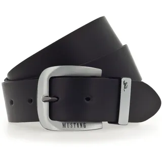 MUSTANG Ledergürtel ""Franklin"" mit Überlänge, 3,5 cm breit, aus Rindsleder, schwarz