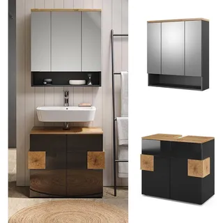 Vicco Eden anthrazit matt/anthrazit hochglänzend 2-tlg.