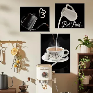 HGDESIGN® Wandtattoo Wandaufkleber Kaffee Kaffeetasse Wandsticker Wanddeko für Küche Esszimmer (A)