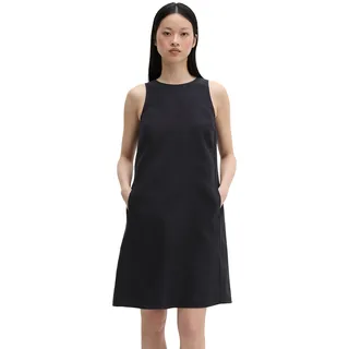 Etuikleid MARC O'POLO, Damen, Gr. 32, N-Gr, deep night blau, Obermaterial: 100% Leinen, A-Linie kniefrei, Rundhals, Kleider Etuikleid, shaped fit mit Eingrifftaschen, aus Leinen