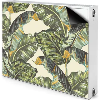 Magnet Heizkörperabdeckung Heizkörperverkleidung Verkleidung Abdeckung 80x60 cm - Tropisch, Blätter