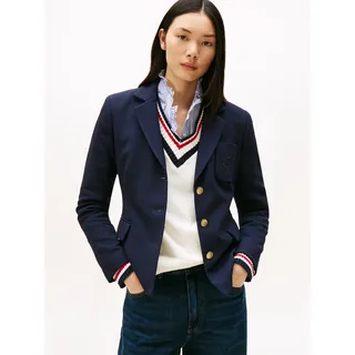 Tommy Hilfiger Kurzblazer »PUNTO TONAL CREST SLIM BLAZER«, blau