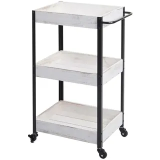 MCW Servierwagen Weiß , Holz , 47x79x31 cm , Esszimmer, Servierwagen
