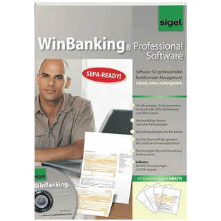 SIGEL SW235 WinBanking Professional, Software für Bankformular-Management, SEPA, CD inkl. 60 Bankformulare