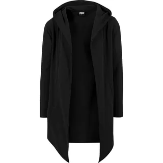URBAN CLASSICS Long Hooded Open Edge Black - M