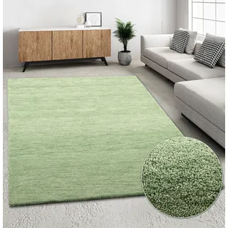 THEKO »Gabbeh Uni, Handgefertigt, Teppich, meliert, reine Wolle,« rechteckig 14 mm Höhe Schlafzimmer, Wohnzimmer, Esszimmer, auch als Läufer oder rund,