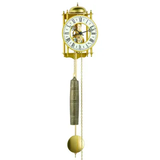 Mechanische Wanduhr aus Schmiedeeisen - Gold