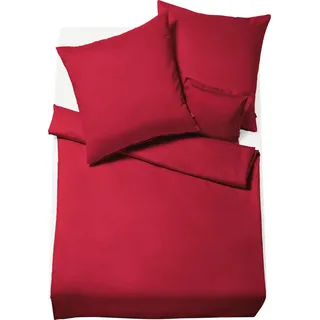 Bettwäsche FLEURESSE "Lech 3089", rot, B/L: 135cm x 200cm, 1 Stk., 1 Stk., Flanell, B/L: 80cm x 80cm, 2 Stk., Flanell, Obermaterial: 100% Baumwolle, Bettwäsche, Bettwäsche, Edelflanell, Baumwolle, in Gr. 135x200, 155x220, 200x200cm