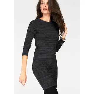 Aniston CASUAL Strickkleid mit Reißverschluss, anthrazit