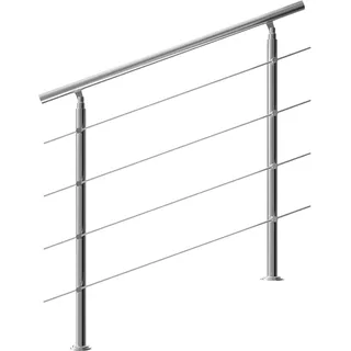 Treppengeländer Edelstahl 120cm 4 Streben