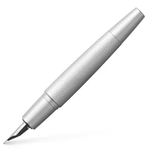 Faber-Castell - Füller e-motion Pure Silver, Feder F | Füllfederhalter im silbernen Design mit hochwertiger Feder und Geschenkverpackung
