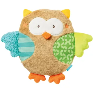 Fehn 071474 Kirschkernkissen Eule – wohltuendes Wärme- und Kältekissen in süßem Eulen Design für Babys und Kleinkinder ab 0+ Monaten – Maße: 20 cm