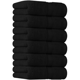 Utopia Towels - Handtücher Set aus Baumwolle - 100% Baumwolle ultraweich und sehr saugfähig, 41x71 cm - 6er Pack (Schwarz)