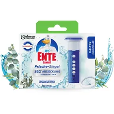 WC-Ente Frische-Siegel Starter-Set (inkl. 1 Nachfüller), mit Bleichkraft Eukalyptus, körbchenloser WC-Reiniger, 36 ml