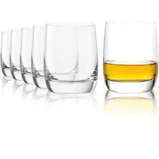 Stölzle Lausitz Whisky Gläser Weinland 6er-Set 180ml – Hochwertige Whiskybecher in zeitlosem Design – Whiskey Tumbler aus bleifreiem Kristallglas – Spülmaschinen- & Stoßfest, Made in Germany