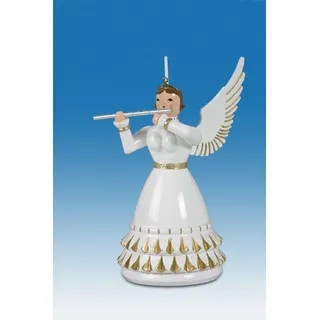Engelfigur Rokokoengel mit Querflöte Höhe ca 12 cm NEU Holzengel Weihnachtsengel