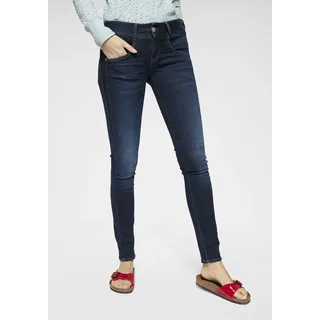 5-Pocket-Jeans HERRLICHER "Gila Slim Denim", Damen, Gr. 28, Länge 30, dull, Denim/Jeans, Obermaterial: 78% Baumwolle, 19% Polyester, 3% Elasthan, slim fit lang, Jeans 5-Pocket-Jeans, mit seitlichen Keileinsätzen, figurformend