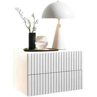 SchlafKONTOR Nachtschrank Taboni 42 x 28 x 30 cm Weiß