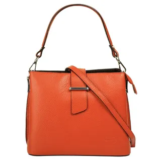 Cluty Henkeltasche Leder Orange